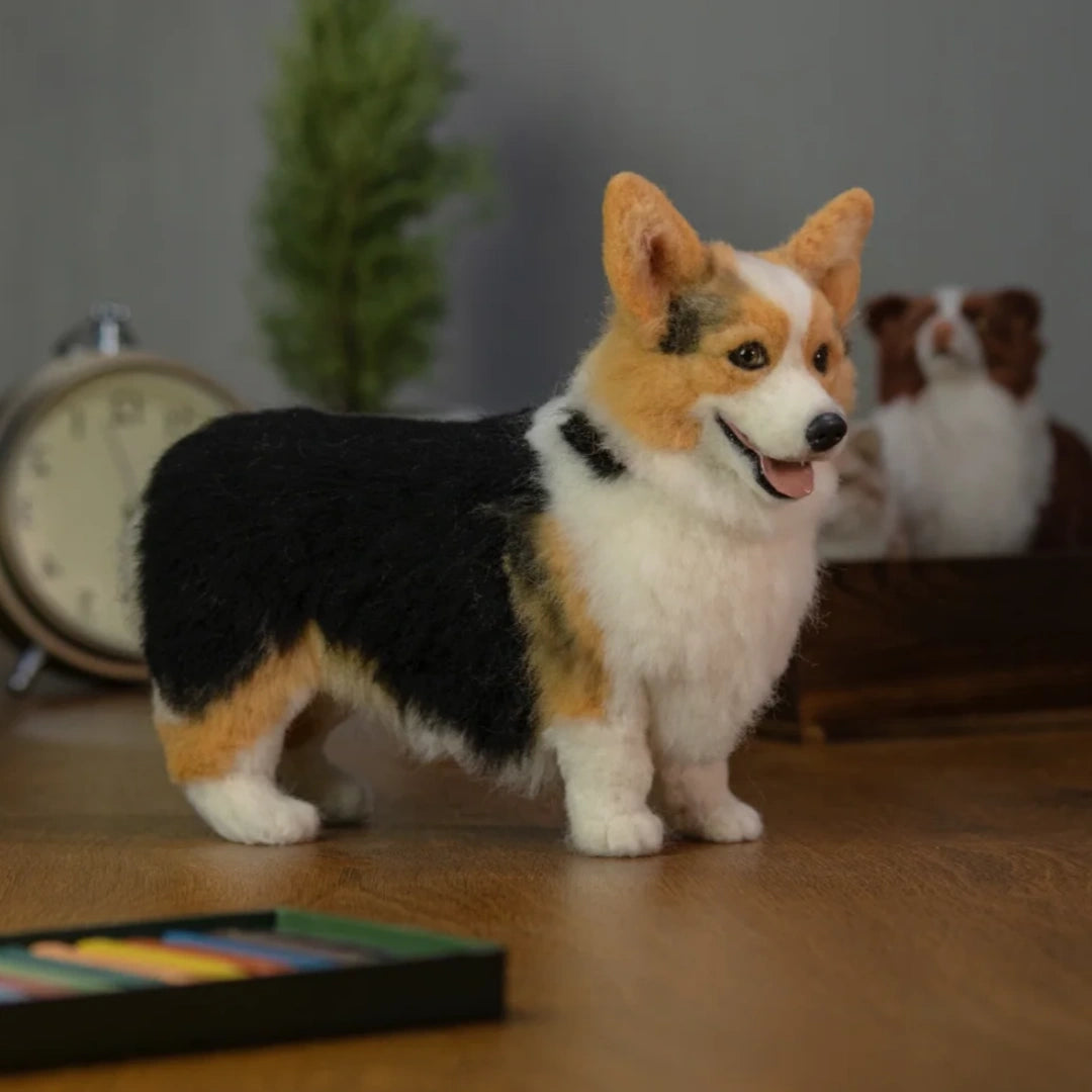 Custom Full Body Pet Figurine – Handmade Wool Sculpture of Your Pet - MY PAWZUKI