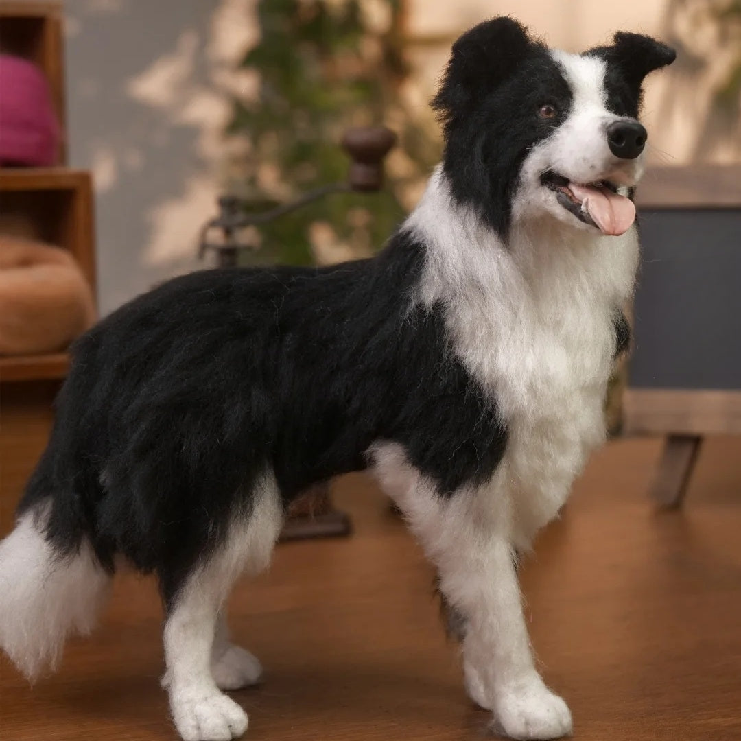 Custom Full Body Pet Figurine – Handmade Wool Sculpture of Your Pet - MY PAWZUKI