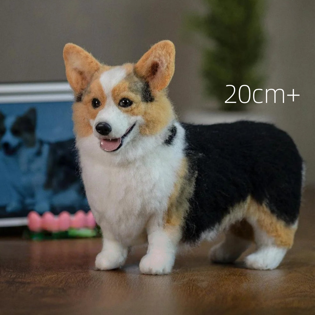 Custom Full Body Pet Figurine – Handmade Wool Sculpture of Your Pet - MY PAWZUKI